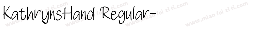 KathrynsHand Regular字体转换